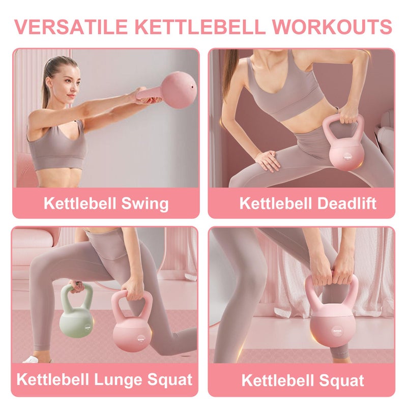 RUNWE Soft Kettlebell - Iron Sand Filled Shock-Proof Hand Weights, Strength Training Kettlebells 10lb Optional for Women Men or Children of Different Levels - Image 5