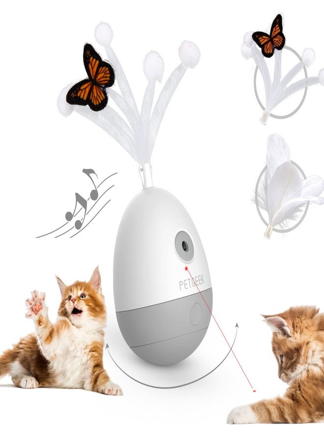 PETGEEK Interactive Cat Laser Pointer Toy with Bird Squeaky, Automatic Cat Wand Replacement, Cat Toys for Indoor Cats - Image 1