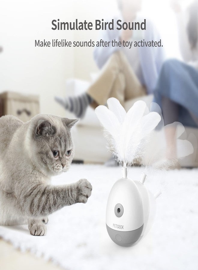 PETGEEK Interactive Cat Laser Pointer Toy with Bird Squeaky, Automatic Cat Wand Replacement, Cat Toys for Indoor Cats - Image 3