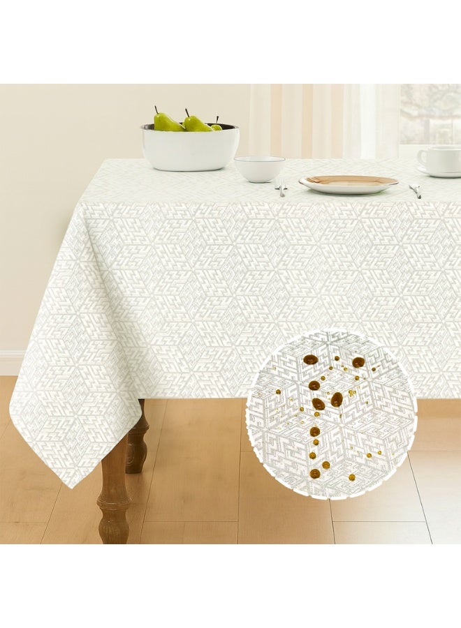  انتكس بيت الستائر مفرش طاولة دانييلا بنقش هندسي - غطاء طاولة مستطيل مقاوم للماء - قماش مقاوم للبقع وقابل للمسح، مناسب لتناول الطعام والمطبخ والحفلات. - Image 1