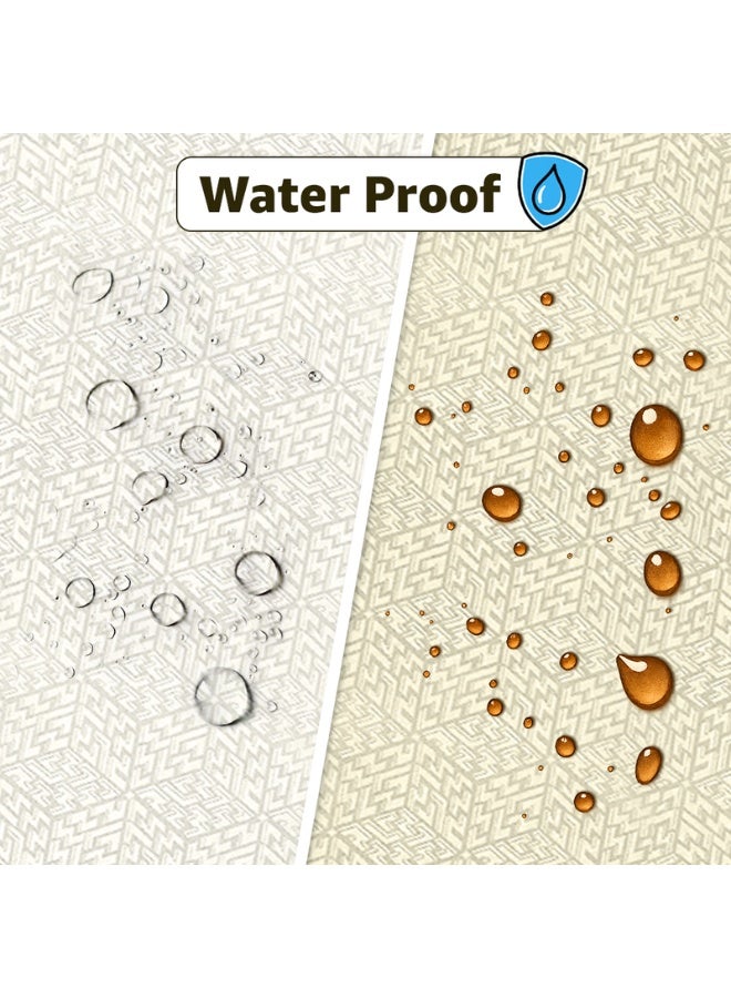  انتكس بيت الستائر مفرش طاولة دانييلا بنقش هندسي - غطاء طاولة مستطيل مقاوم للماء - قماش مقاوم للبقع وقابل للمسح، مناسب لتناول الطعام والمطبخ والحفلات. - Image 4