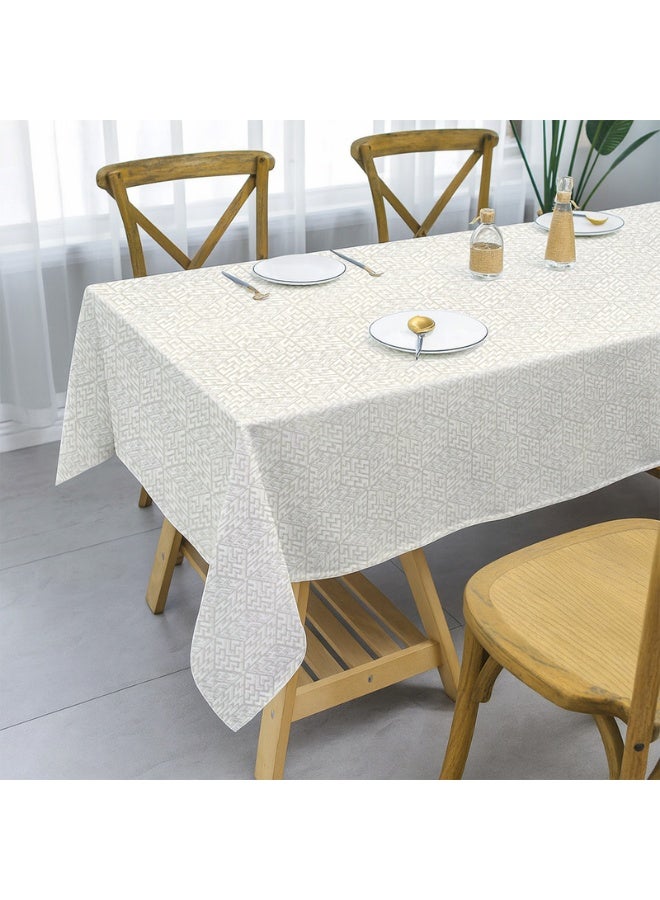  انتكس بيت الستائر مفرش طاولة دانييلا بنقش هندسي - غطاء طاولة مستطيل مقاوم للماء - قماش مقاوم للبقع وقابل للمسح، مناسب لتناول الطعام والمطبخ والحفلات. - Image 2