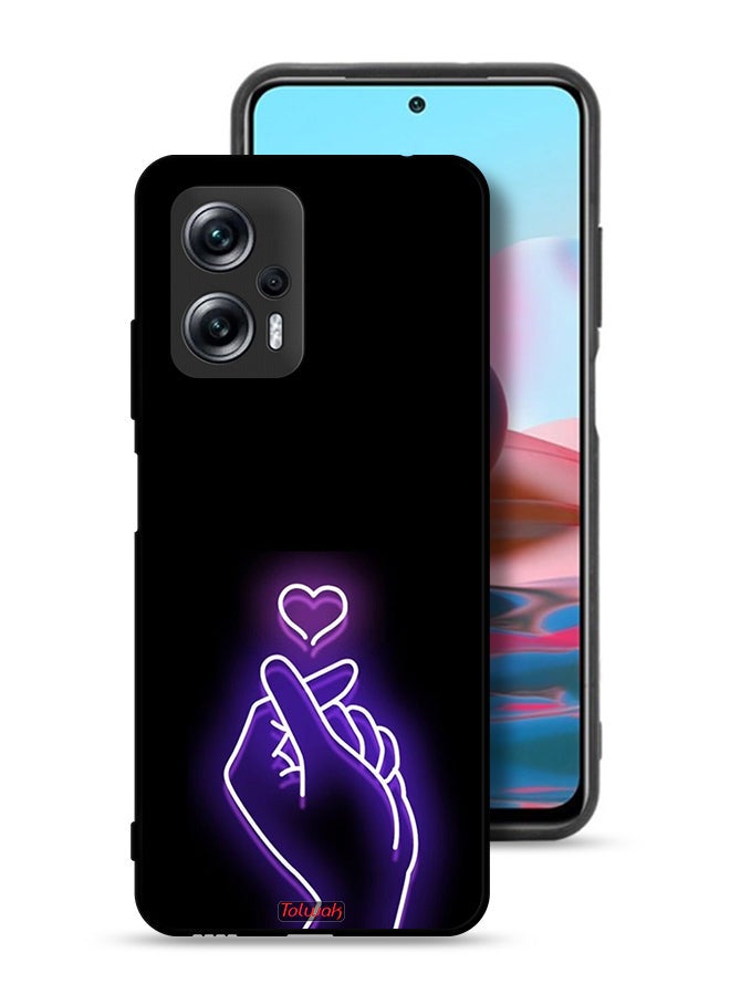Tolwak Xiaomi Redmi Note 11T Pro 5G Protective Case Cover Snap Small Heart - Image 1