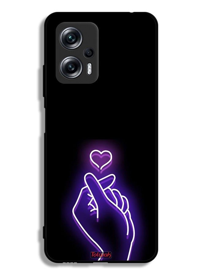 Tolwak Xiaomi Redmi Note 11T Pro 5G Protective Case Cover Snap Small Heart - Image 2