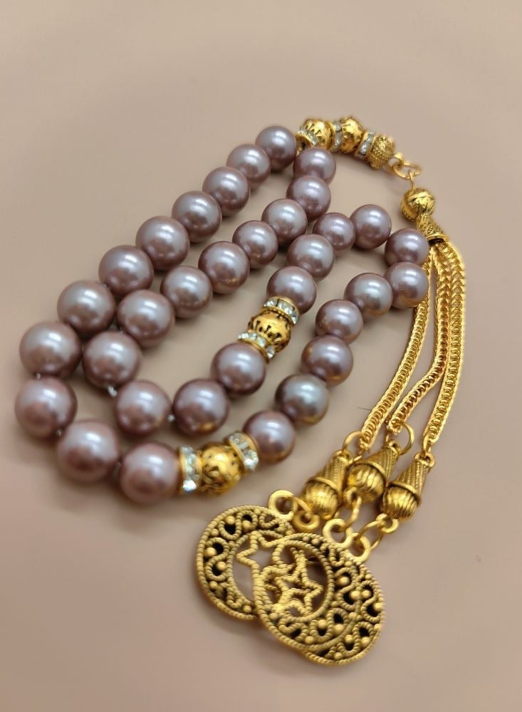 MAJOOD 33 Natural Mother Of Pearl Prayer Beads/Tasbih/10cm - Image 5