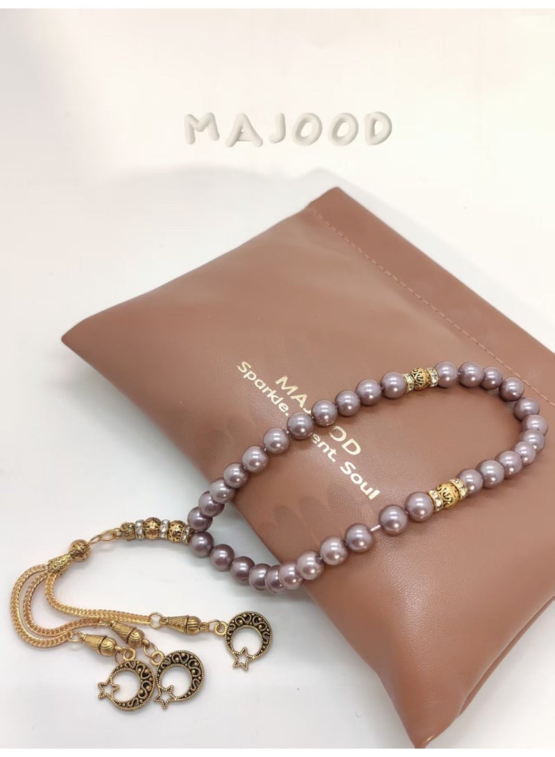 MAJOOD 33 Natural Mother Of Pearl Prayer Beads/Tasbih/10cm - Image 4