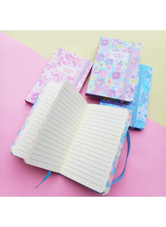 Notebook A5 Hardcover with Rubber, Flowers - Image 3