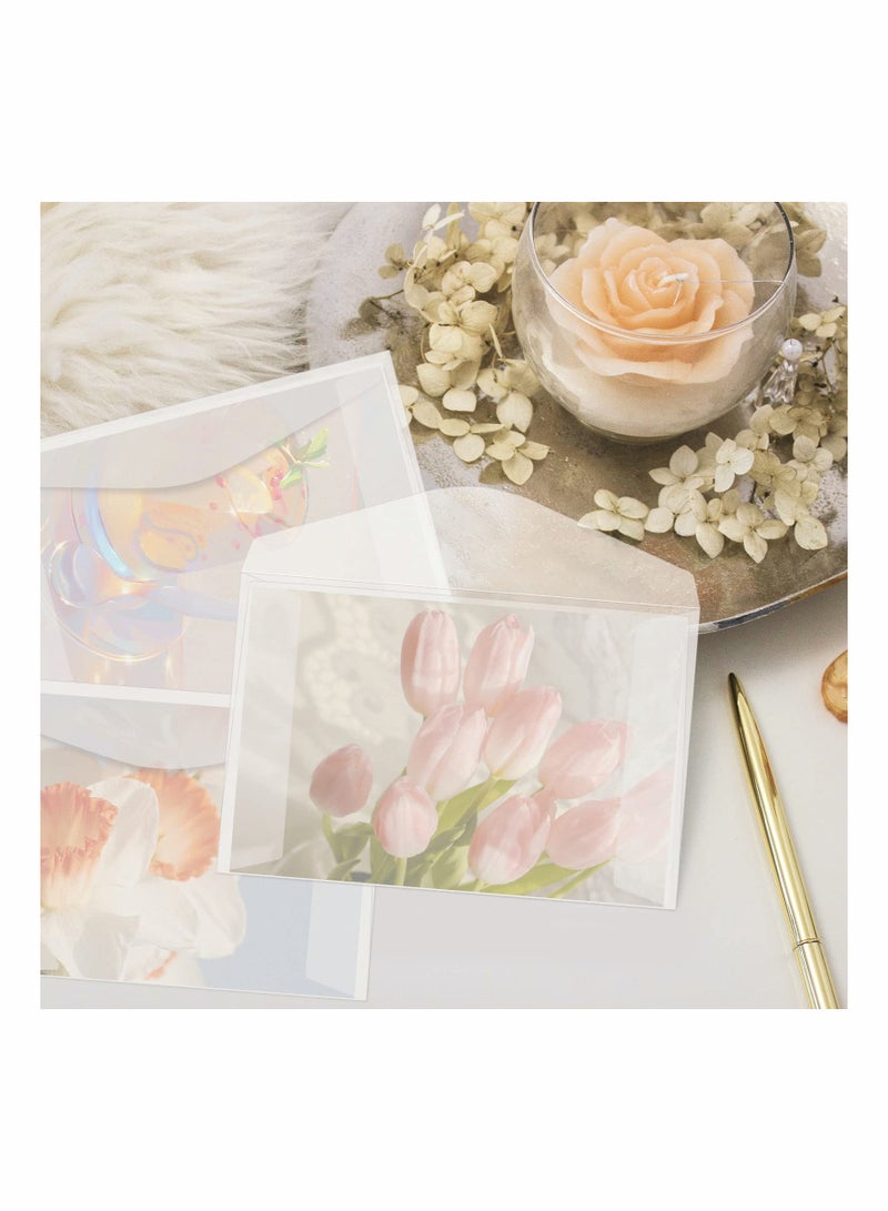 100 Pcs Glassine Envelopes for Seeds, Coins, Lottery Tickets, and Gifts - Clear Tissue Envelopes, 4.25 x 2.5 Inches, Perfect for Wedding Favors and Collectibles. - Image 5