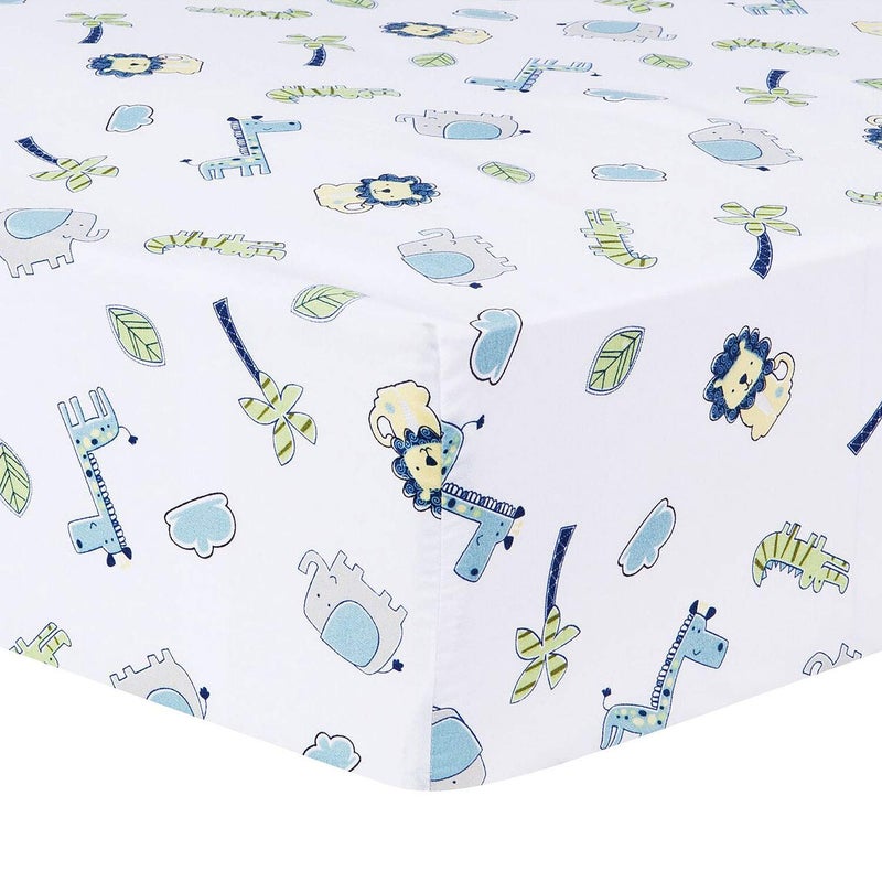 Trend Lab Jungle Roar Breathable 4-Piece Baby Nursery Crib Bedding Set, Includes Quilt, 2 Fitted Crib Sheets, and Crib Skirt - Image 5