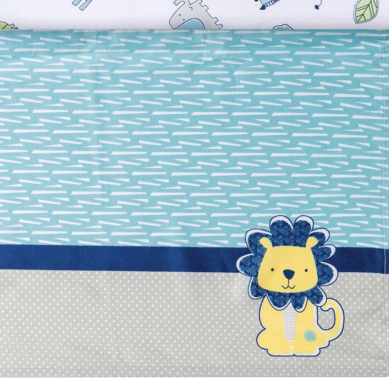 Trend Lab Jungle Roar Breathable 4-Piece Baby Nursery Crib Bedding Set, Includes Quilt, 2 Fitted Crib Sheets, and Crib Skirt - Image 4