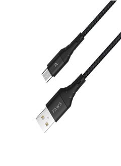 Pawa Nylon Braided 3A Data & Quick Charging Type-C Cable 1.2m/4ft - Black  - Image 2