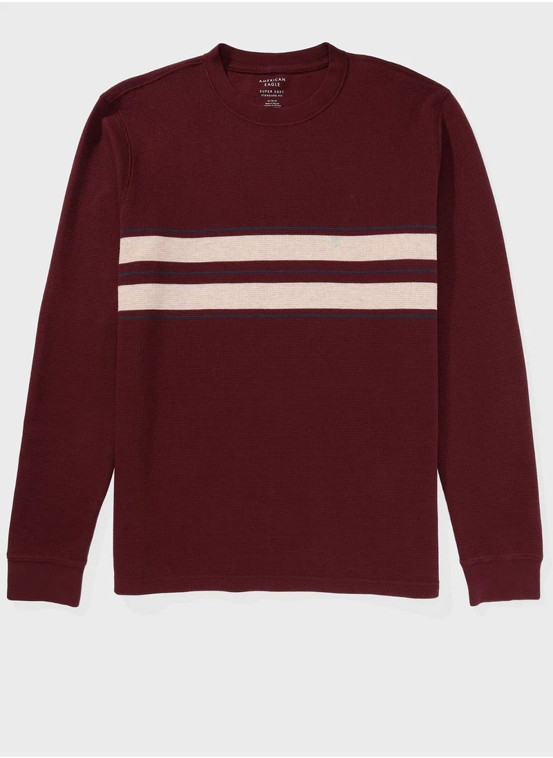 امريكان ايجل Color Block Crew Neck Sweatshirt