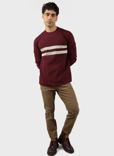 امريكان ايجل Color Block Crew Neck Sweatshirt