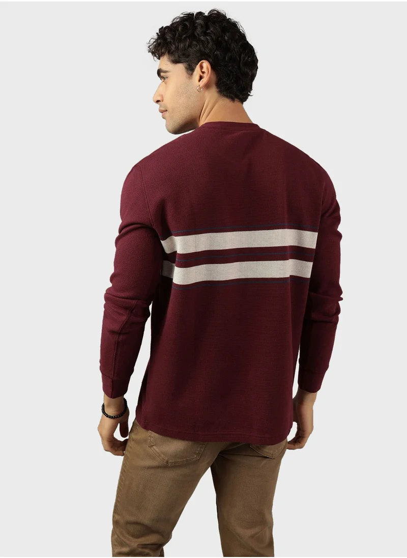 امريكان ايجل Color Block Crew Neck Sweatshirt