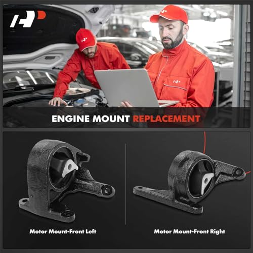 A-Premium 2PCS Front Left and Right Engine Motor Mount Kit Compatible with Jeep KJ Series Liberty 2002 2003 2004 2005, 3.7L, Replace# 52059227AB - Image 2