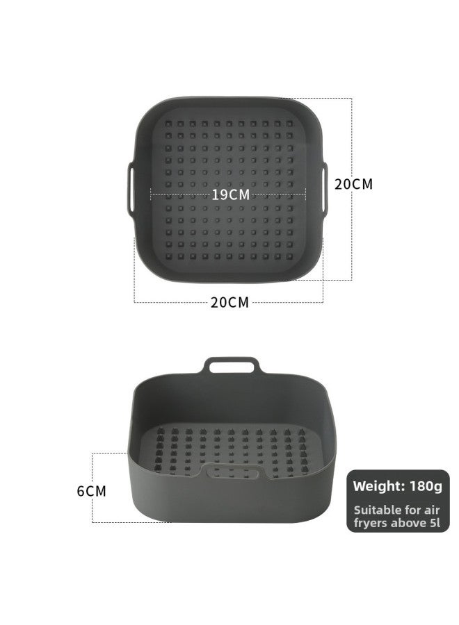 Air Fryer Silicone Pad Fryer Special Paper Round Barbecue Plate High Temperature Resistant Pot Pad Cross-border Special Supply