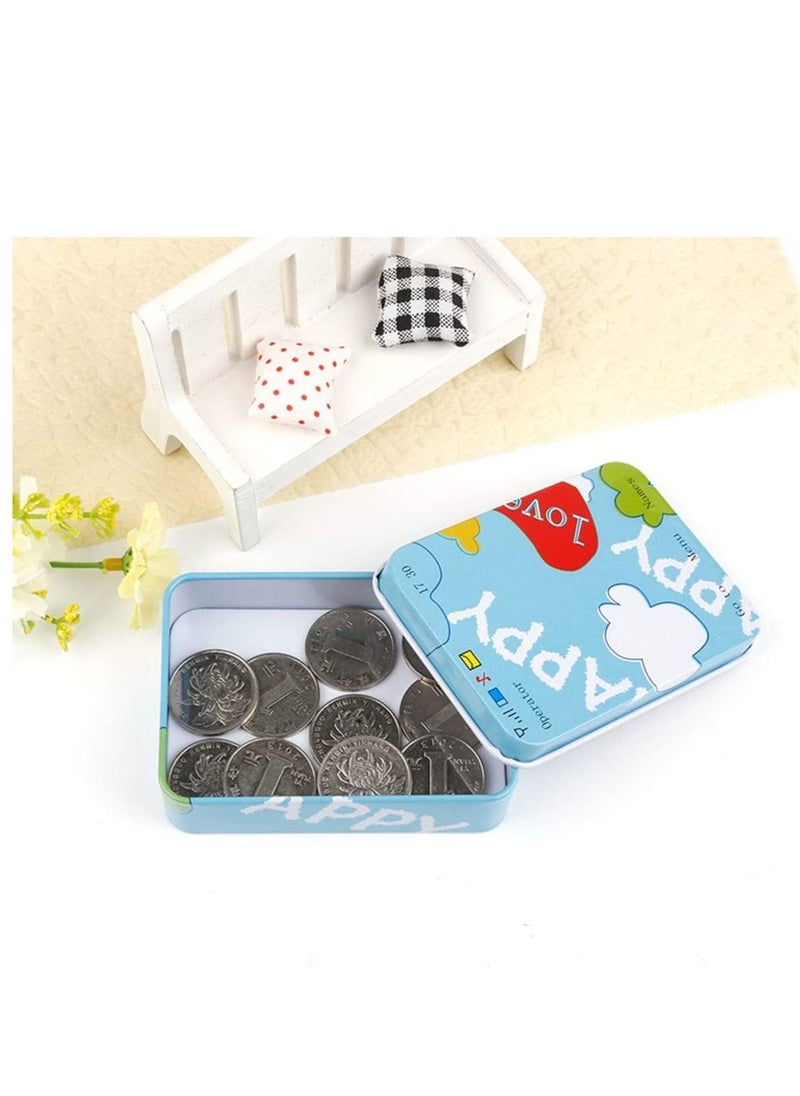 KASTWAVE - 8 Piece Iron Storage Box, Small Metal Box Portable Empty Metal Box with Lid Vintage Rectangular Iron Box Tins Container Rectangular Hinged Containers Small Storage Kit Mini Portable Tin Box - Image 1