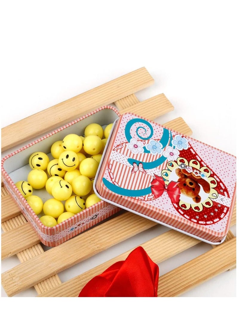 KASTWAVE - 8 Piece Iron Storage Box, Small Metal Box Portable Empty Metal Box with Lid Vintage Rectangular Iron Box Tins Container Rectangular Hinged Containers Small Storage Kit Mini Portable Tin Box - Image 1