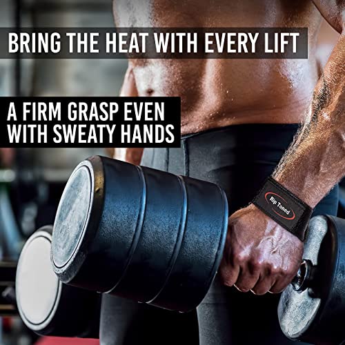 Rip Toned Lifting Straps + 13-inch Wrist Wraps Bundle (1 Pair of Each) for Weightlifting, Workout, Gym, Powerlifting, Bodybuilding - Image 2