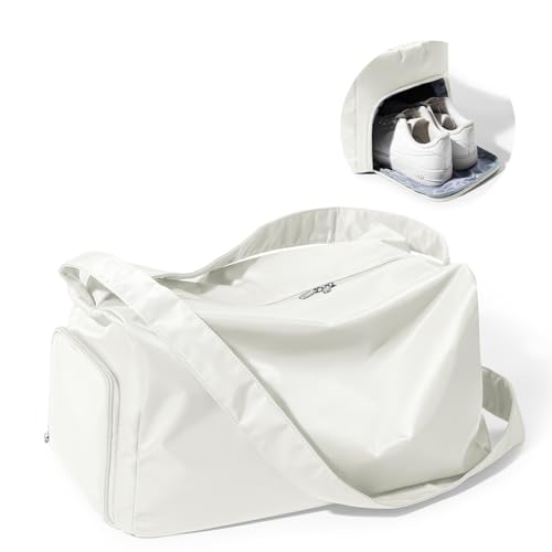 wassdins Large Gym Bag with Shoe Compartment, Workout Sport Duffle Bag for Women Travel, Waterproof Shoulder Overnight Bags Lightweight Carry on Tote Bags for Swim, Yoga, Dance - Image 1