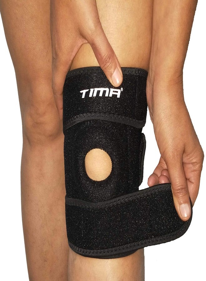 TIMA Knee Support, Open-Patella Brace for Arthritis, Joint Pain Relief, Injury Recovery with Adjustable Strapping & With Breathable Neoprene Material (Free Size) - Image 1