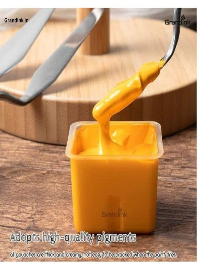Brille Bee Painting Knives Set of 5, Stainless Steel Scraper Spatula with Polished Brown Handle, Various Sizes and Shapes, for Canvas Oil Paint Mixing - Image 4
