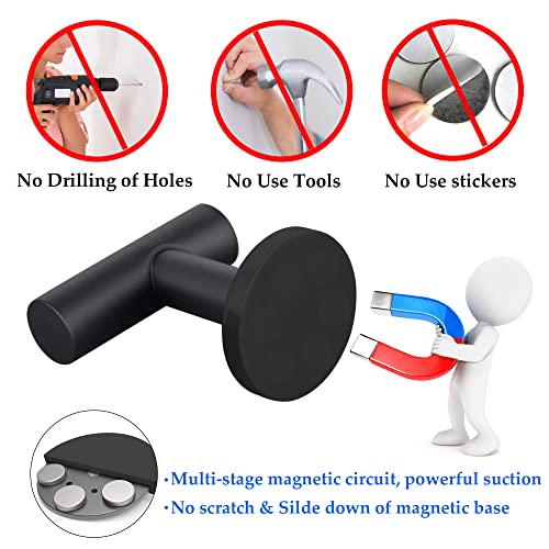 ULIBERMAGNET Strong Magnetic Coat Hooks,Heavy Duty Rubber Coated Magnets Hook for Metal,Door,Grill,Refrigerator, Locker,Neodymium Magnet Hook for Towel,Coat,Bag,Umbrella - Image 4