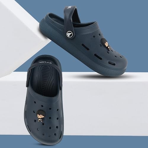 FUEL Clogs for Kids, Dailywear Comfortable, Lightweight Anti Skid Clogs Slipper for 4-10 Years Boys/Girls (Navy, 11) - Image 3
