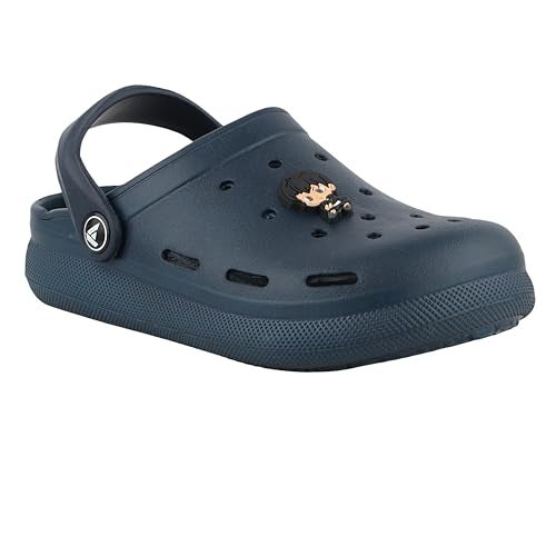 FUEL Clogs for Kids, Dailywear Comfortable, Lightweight Anti Skid Clogs Slipper for 4-10 Years Boys/Girls (Navy, 11) - Image 4