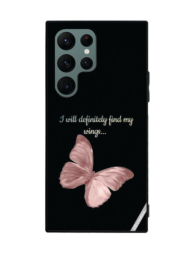 VR CREATIVE Protective Case Cover For Samsung Galaxy S22 Ultra 5G I Will Definitely Fimd My Wings Design Multicolour - Image 1
