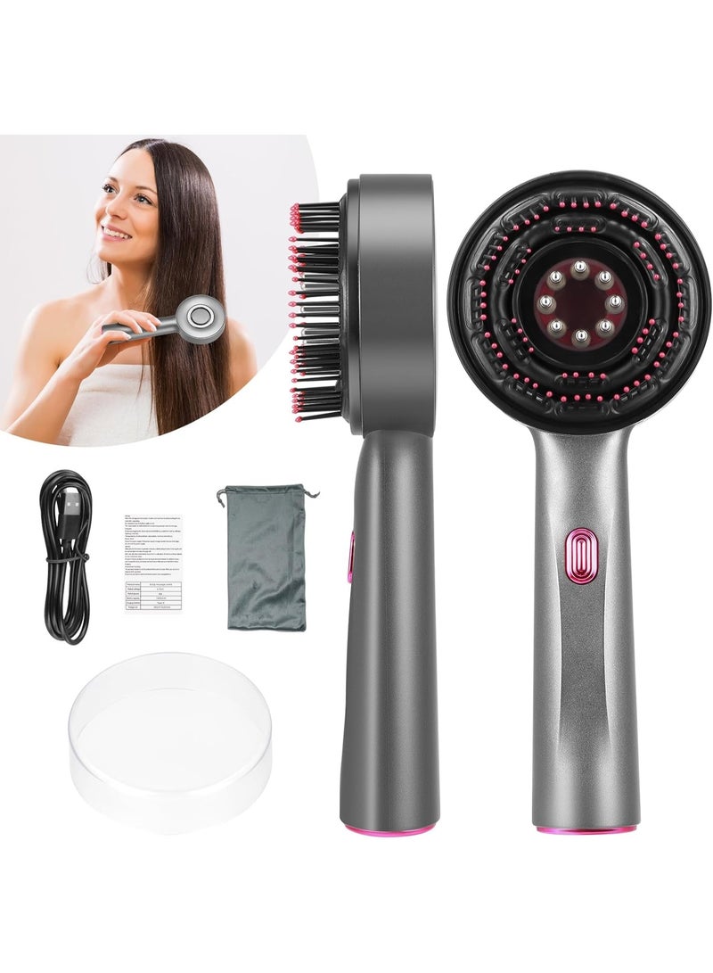 3 in 1 Electric Scalp Massaging Brush with IPX7 Waterproof,Cordless Red Light Hair Massager,Scalp Massage Comb,Hair Oil Applicator,Massager for Stimulates Hair Growth (Gray) - Image 1