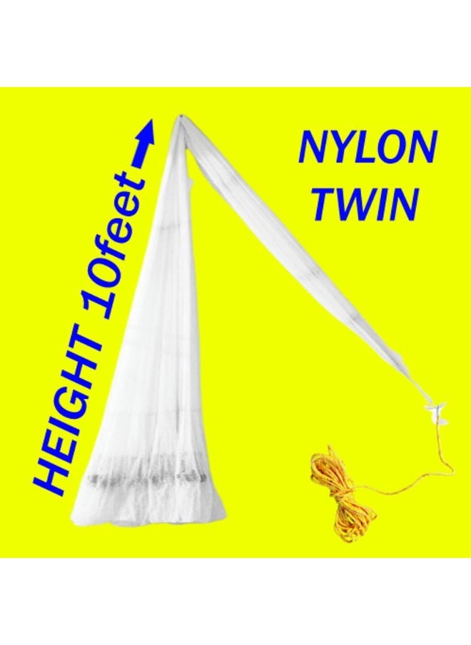 A TO Z A to Z Hand throwing cast net 8mm 3.5kg 10ft height 44ft round with iron sinker. Fishing Net  (White)  - Image 2