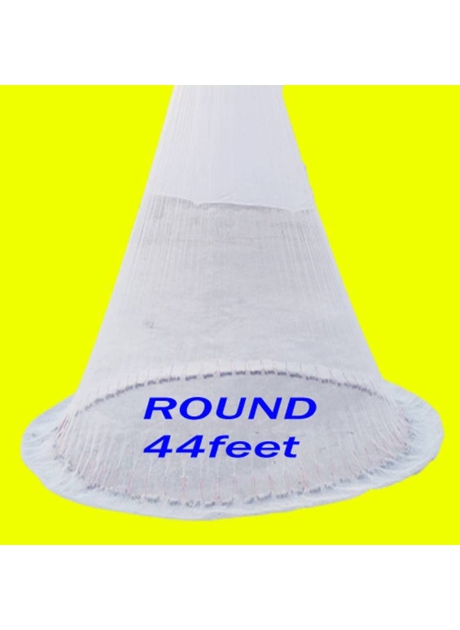A TO Z A to Z Hand throwing cast net 8mm 3.5kg 10ft height 44ft round with iron sinker. Fishing Net  (White)  - Image 1