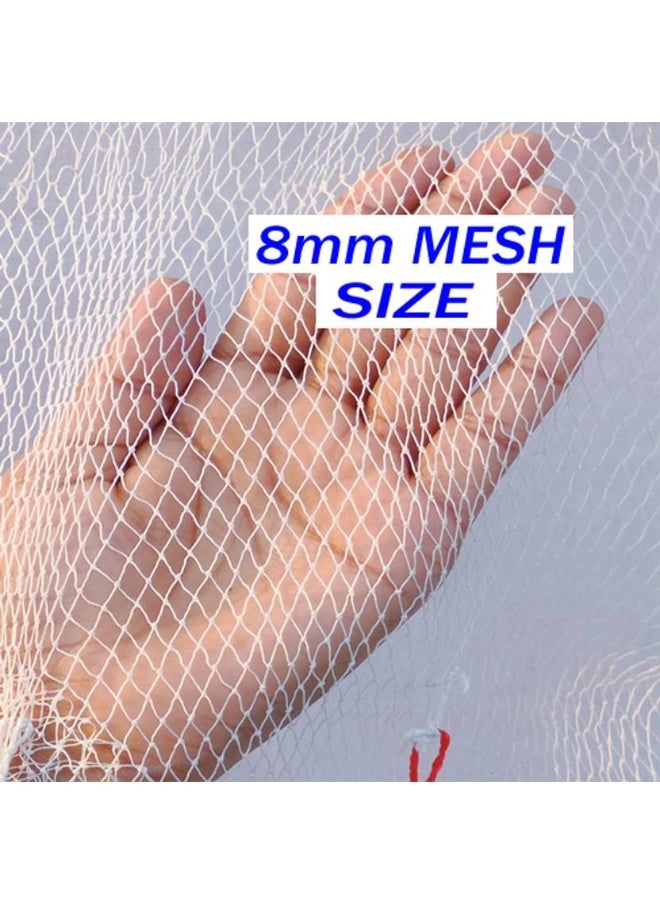 A TO Z A to Z Hand throwing cast net 8mm 3.5kg 10ft height 44ft round with iron sinker. Fishing Net  (White)  - Image 3