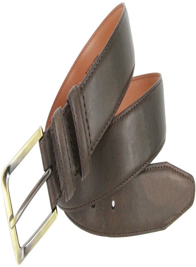 بيلتس.كوم حزام رسمي كاجوال من جلد العجل الإيطالي الأصلي من Lejon 2042-BRASS، عرض 1-3/8 بوصة (بني، 34) - Image 3