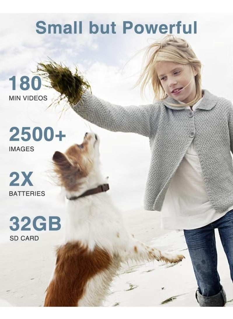 ASIV - Digital Camera, FHD 1080P Kids Camera 44MP Point and Shoot Digital Camera with 32GB SD Card, 16x Zoom, Lanyard, Small Compact Camera for Kids Boys Girls - Image 1