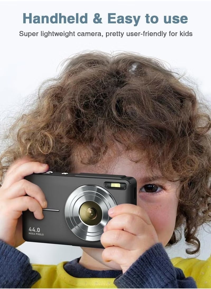 ASIV - Digital Camera, FHD 1080P Kids Camera 44MP Point and Shoot Digital Camera with 32GB SD Card, 16x Zoom, Lanyard, Small Compact Camera for Kids Boys Girls - Image 1