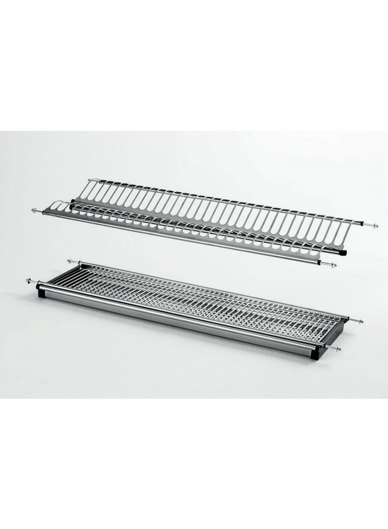 Zeeco Dish Drainer, 90 CM, Solid Base Baskets, Kitchen Storage Shelf, Easy to Dry and Clean, for Cutlery, Bowls, Plates and Cups - Image 2