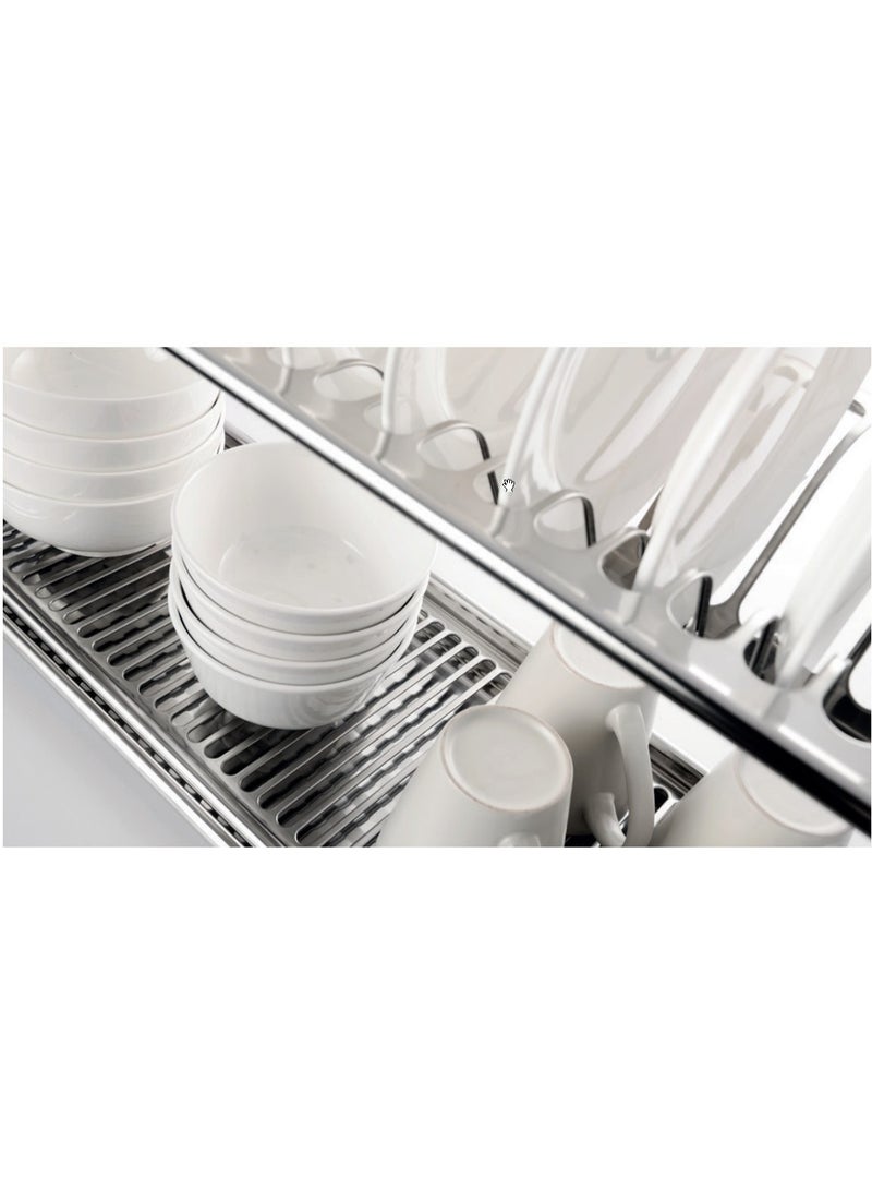 Zeeco Dish Drainer, 90 CM, Solid Base Baskets, Kitchen Storage Shelf, Easy to Dry and Clean, for Cutlery, Bowls, Plates and Cups - Image 3
