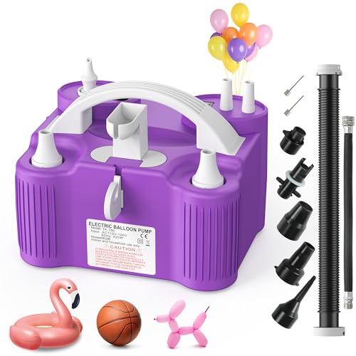 Wotalk 4in1 Electric Balloon Pump for All Balloons Inflatables and Sports Balls Triple Inflating Ports for Latex Foil 260q Mylar Balloon Inflator Deflator for Air Mattresses Pool Floats Yoga Balls - Image 1