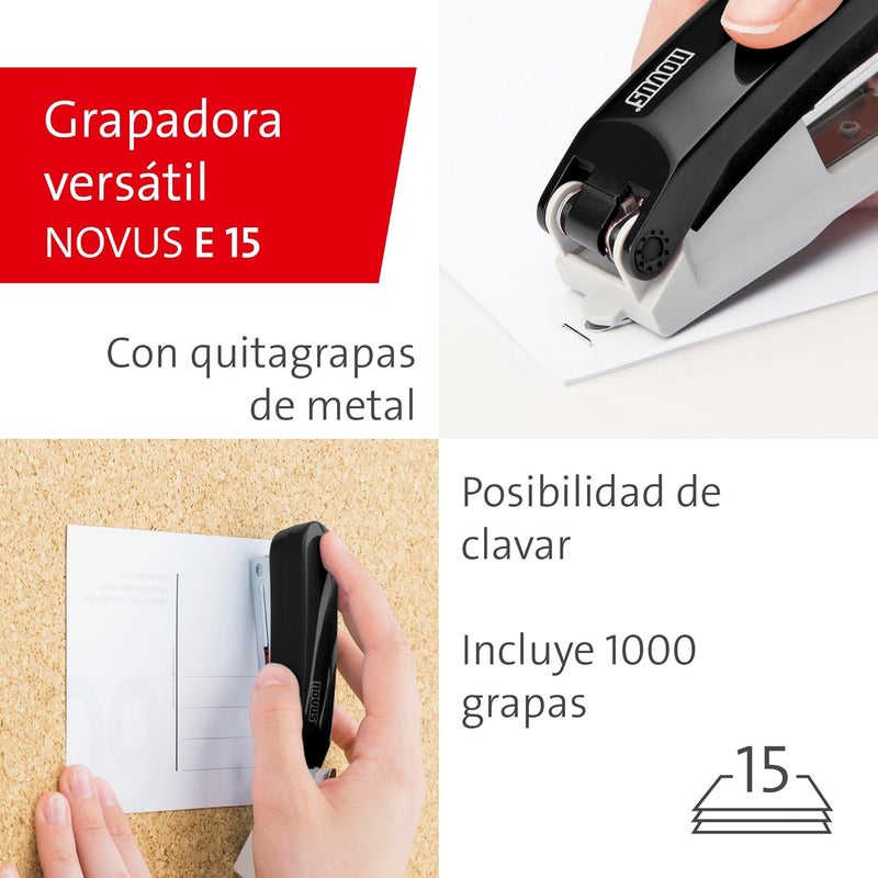 NOVUS " E 15/E 210Xa0Black Stapler Twinset Desk Set Accessory Set" - Image 2