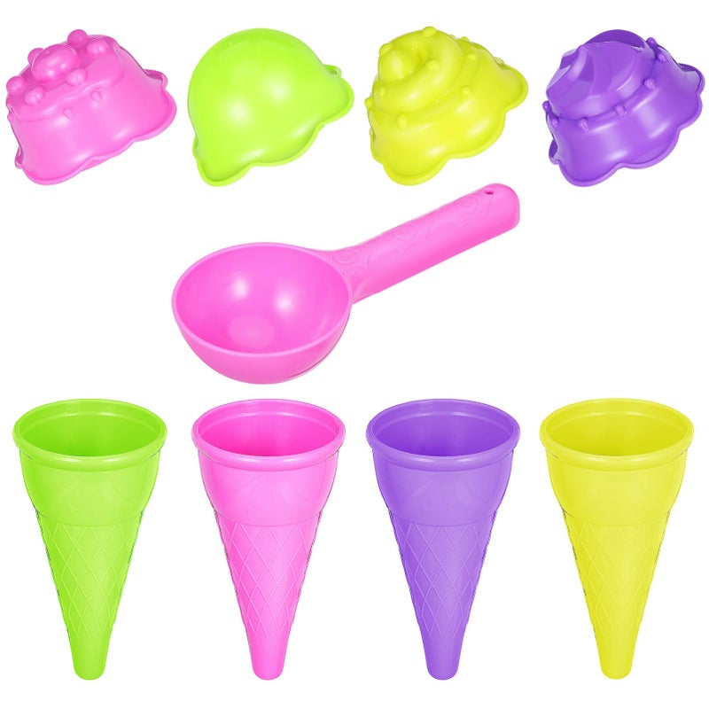 Reusable Plastic Ice Cream Cone Molds 4.4 Inch Portable Making Kit for Home Travel Beach - Image 2