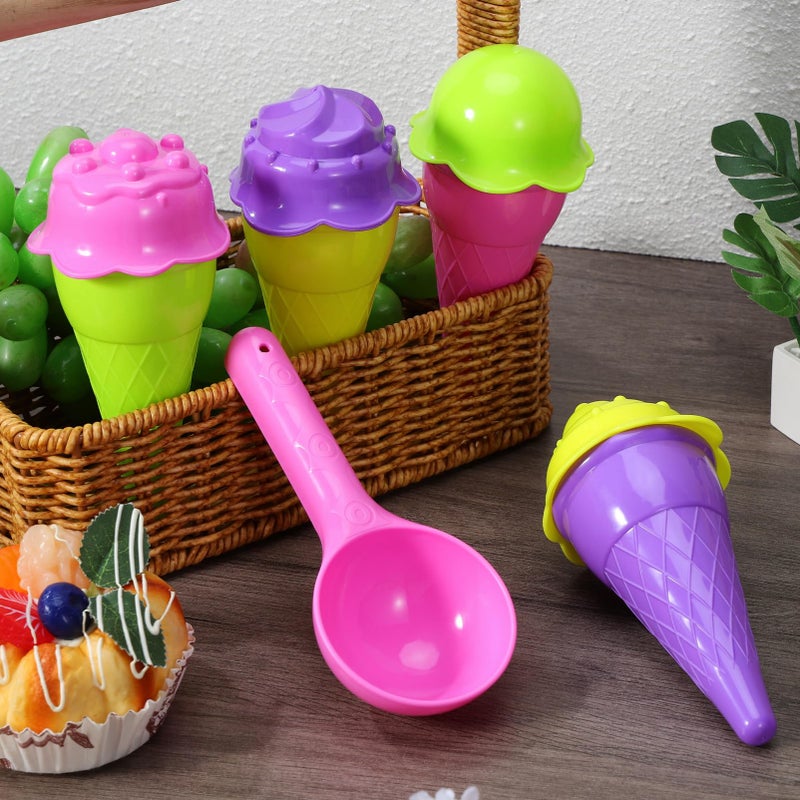 Reusable Plastic Ice Cream Cone Molds 4.4 Inch Portable Making Kit for Home Travel Beach - Image 4
