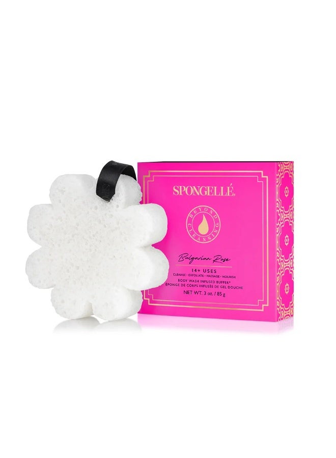 spongelle Daisy Collection Bulgarian Rose Body Wash Infused Buffer 85 g (14+Uses) - Image 1