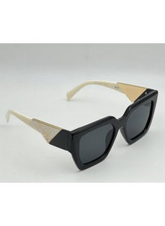 Women's sunglasses for protection from the sun's rays, black and gold