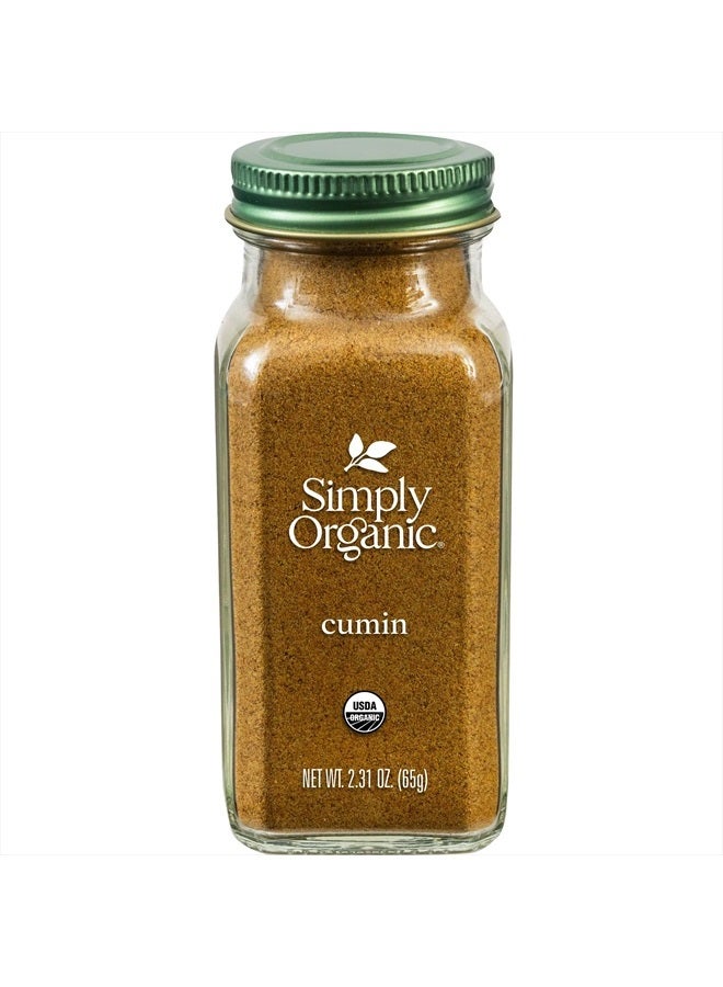 Simply Organic Ground Cumin Seed, 2.31 Ounce Glass Jar, Rich, Warm, Complex Earthy Spice Flavor, Certified Organic, Kosher - Image 1