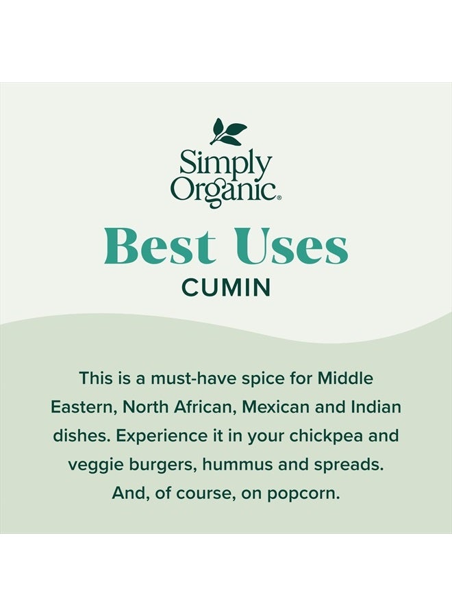 Simply Organic Ground Cumin Seed, 2.31 Ounce Glass Jar, Rich, Warm, Complex Earthy Spice Flavor, Certified Organic, Kosher - Image 3