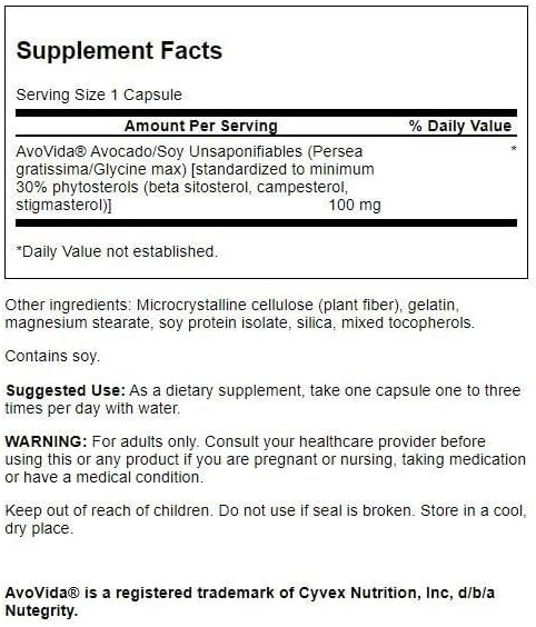 Swanson Avovida 100 Milligrams 60 Capsules - Image 2