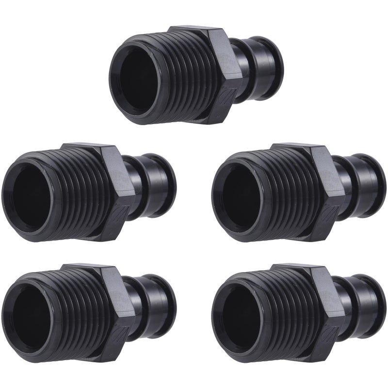 SharkBite 1/2 x 1/2 Inch Poly MNPT Expansion Adapter for PEX-A Pipe, Pack of 5, Plastic Plumbing Fittings, Male Adapter for PEX-A Tubing, UA120A5 - Image 1