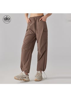 Generic Alo High-Waist Drawstring Loose-Fit Yoga Pants CHESTNUT  - Image 3
